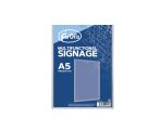 Multifunctional signage Vertical A5 (plastic) for paper size 148x210mm Clear