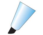Text marker blue chisel tip 1-5mm black barrel FOROFIS
