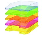 File tray plastic (clear, yellow)