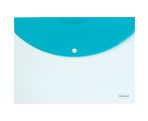 Envelope plastic A4 with button 0.18mm assorted PP