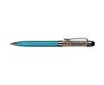 Pagriežama lodīšu pildspalva CRYSTAL TOUCH PEN zila 1.0mm metāla