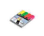 Set of 4 text markers (yellow, pink, green, orange) chisel tip 1-5mm FOROFIS /PVC bag
