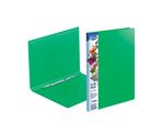 Clip file A4*20mm 0.60mm Clip A FOROFIS for perforat.sheets spring clip, w/inner pocket (green) PP