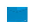 Envelope plastic A4 FOROFIS w/button 0.16mm (blue) PP