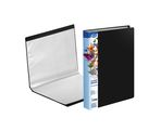 Transparent book A4 FOROFIS 0.80mm cover w/80 transp.pockets 0.03mm (black) PVC