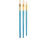 Paint brushes set of 3pcs Nr.8;10;12 flat bristle (hog hair)