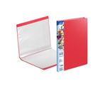 Transparent book A4 FOROFIS 0.50mm cover w/10 transp.pockets 0.03mm (red) PVC
