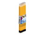 Pencil HB FOROFIS hexagon, sharpened, w/eraser, yellow /paper box