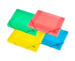 Document case A4*4cm 0.60mm with elastic bands assorted