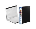 Transparent book A4 FOROFIS 0.50mm cover w/10 transp.pockets 0.03mm (black) PVC