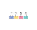 Binder clips FOROFIS 19mm 12pcs. colored