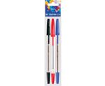 Lodīšu pildspalvu komplekts PIONEER (zila,melna,sarkana) 0.5mm