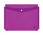 Envelope plastic A4 with button 0.18mm assorted PP