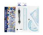 Drawing set with compass (compass, leads, protractor ruler, rulers)