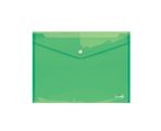 Envelope plastic A4 FOROFIS w/button 0.16mm (transparent green) PP