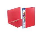 Clip file A4*20mm 0.60mm Clip A FOROFIS for perforat.sheets spring clip, w/inner pocket (red) PP