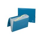Expanding file A4 FOROFIS 0.70mm w/elastic bands,12sect. (blue) PP