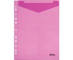 Envelope plastic vertical A4 with perforation 0.18mm assorted PP