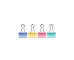 Binder clips 19mm 12pcs. colored