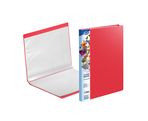 Transparent book A4 FOROFIS 0.50mm cover w/20 transp.pockets 0.03mm (red) PVC