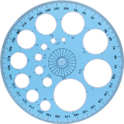 Ruler plastic 360° diam.11cm