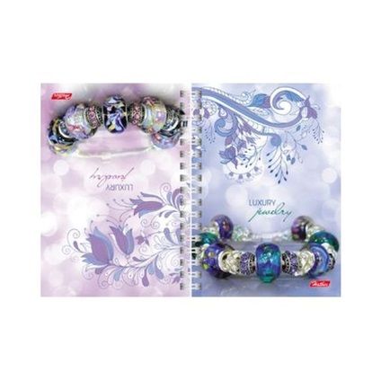 Notebook A6 squared 80sh. spiral bound, hardcover 2col. 