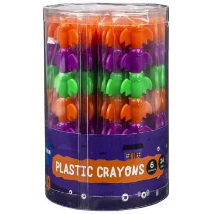 Crayons wax w/lead sections 6col 