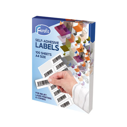 Self-adhesive white labels FOROFIS 105x148mm A4 100sh.