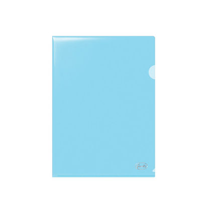 Папка-уголок A4 FOROFIS L-тип 0.18мм (прозрачная синяя) ПП