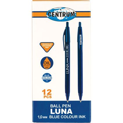 Automātiska lodīšu pildspalva LUNA zila 1.0 mm (tinte uz eļļas bāzes)