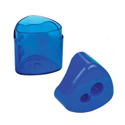 Sharpener plastic with 2 blades, with container