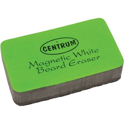 White board eraser 7x4x2cm with magnet (green)