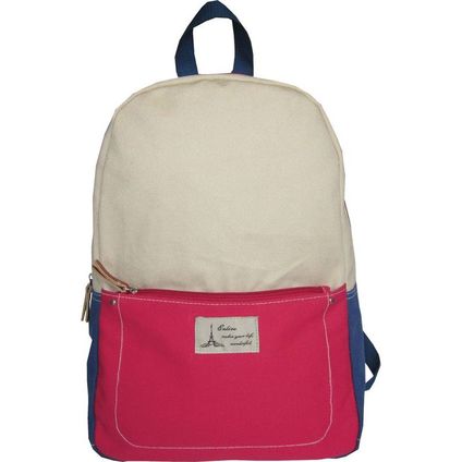 Backpack pink 42x31x17cm(canvas)