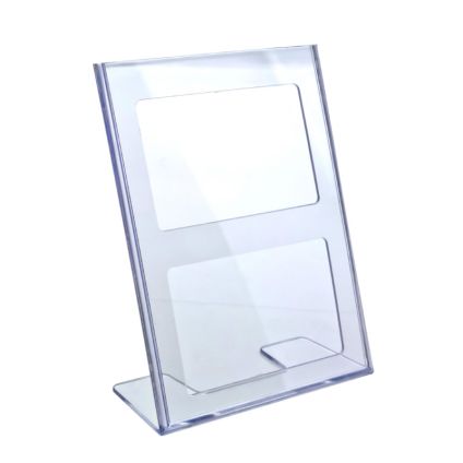 Display stand A4(V), plastic, for paper size 210x297mm, Clear