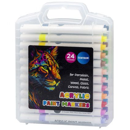 Acrylic paint markers set 24col. 1-3mm tip / PVC package