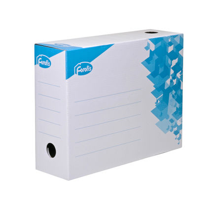 Коробка для документов FOROFIS A4 10х25х34,5см белая (из картона)