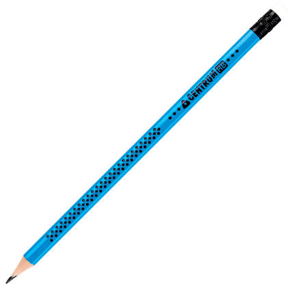 Parastais zīmulis HB uzasināts, trīsstūrveida forma, ar dzēšgumiju, plastikāts