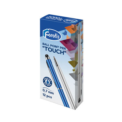 Pagriežama lodīšu pildspalva FOROFIS TOUCH PEN zila 0.7mm