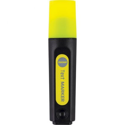Text marker yellow chisel tip 1-5mm black barrel