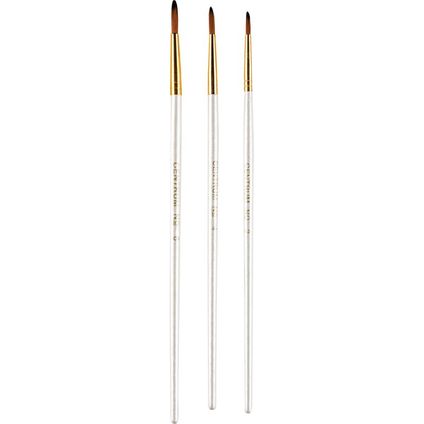 Paint brushes set of 3pcs Nr.2;4;6 round (nylon)
