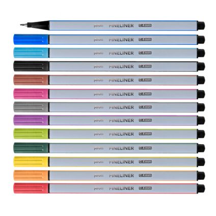 Set of 12 colours pens FINELINER 0.7mm