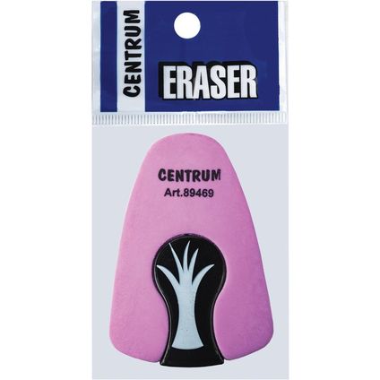 Synthetic eraser rubber with plastic holder 