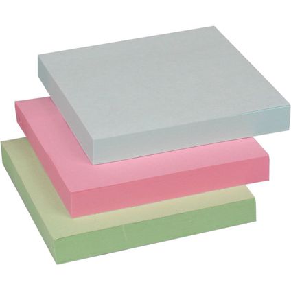 Stick notes 76x76mm 100sh. pastel col; assorted