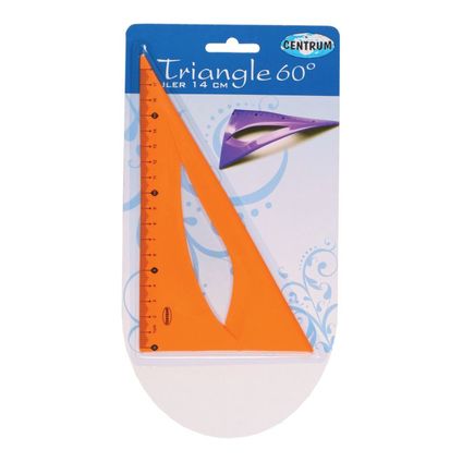 Triangle ruler 60°x18cm SOFT ABS flexible