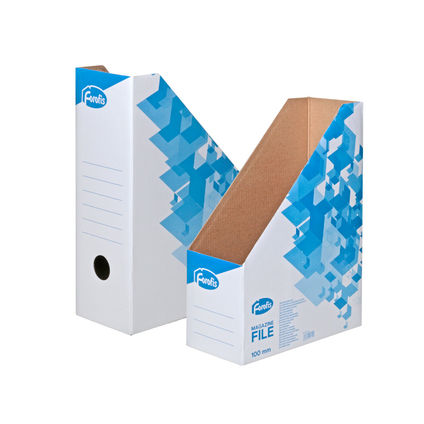 Magazine holder FOROFIS A4 100mm white (cardboard)