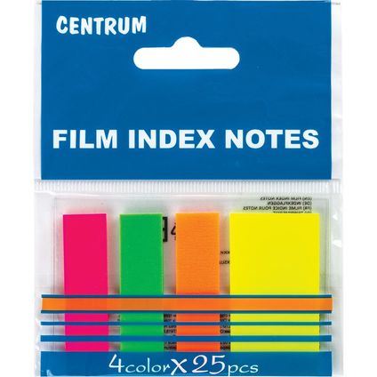 Film index notes 45x12mm&45x25mm 4neon col.x25sh.