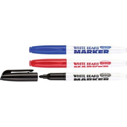Set of 3 whiteboard markers bullet tip 2-4mm /PVC bag