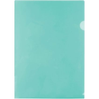 Clear folder L-type A4 0.16mm transparent green