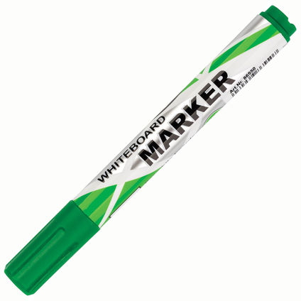 Whiteboard marker green liquid ink, 2-5mm bullet tip