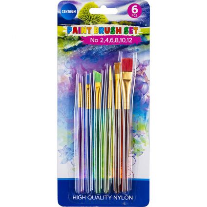 Paint brushes set Nr.2;4;6;8;10;12 (nylon)